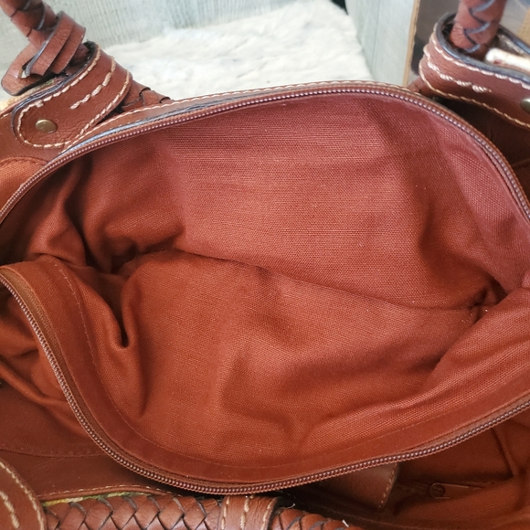 Fossil Canvas And Leather Tropical Handbag - Picture 15 of 16